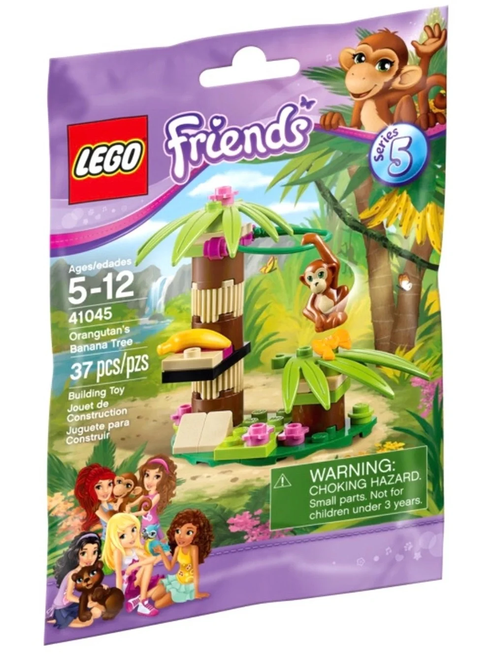 LEGO Friends Lot 41024 Parrot & 41045 Orangutan Banana Tree Sets